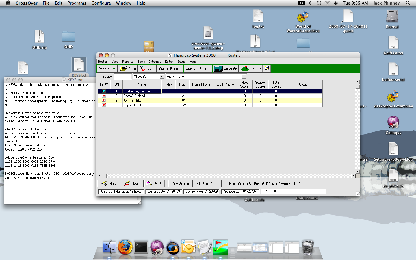 Will Handicap System run on Mac or Linux? | CodeWeavers