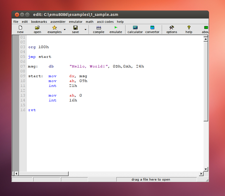 microprocessor emulator and assembler for mac