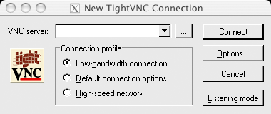 tightvnc screen size and encoding