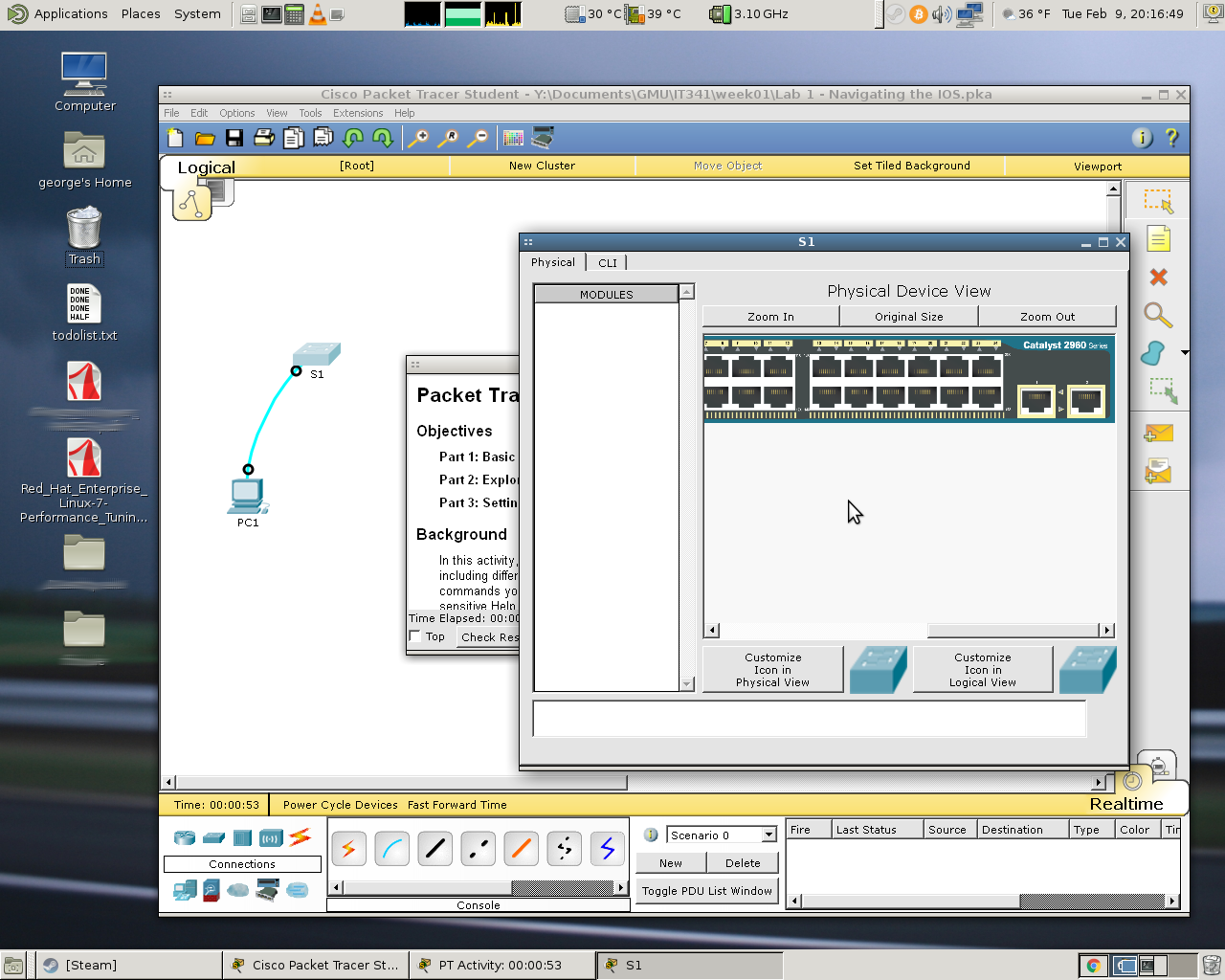 cisco packet tracer simulate activity