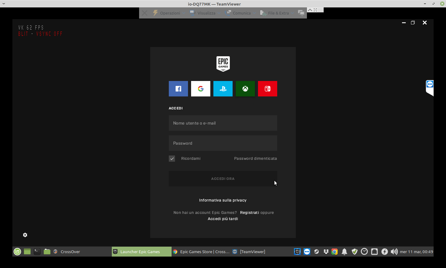 Installing Epic Games Store on Linux Mint 20 