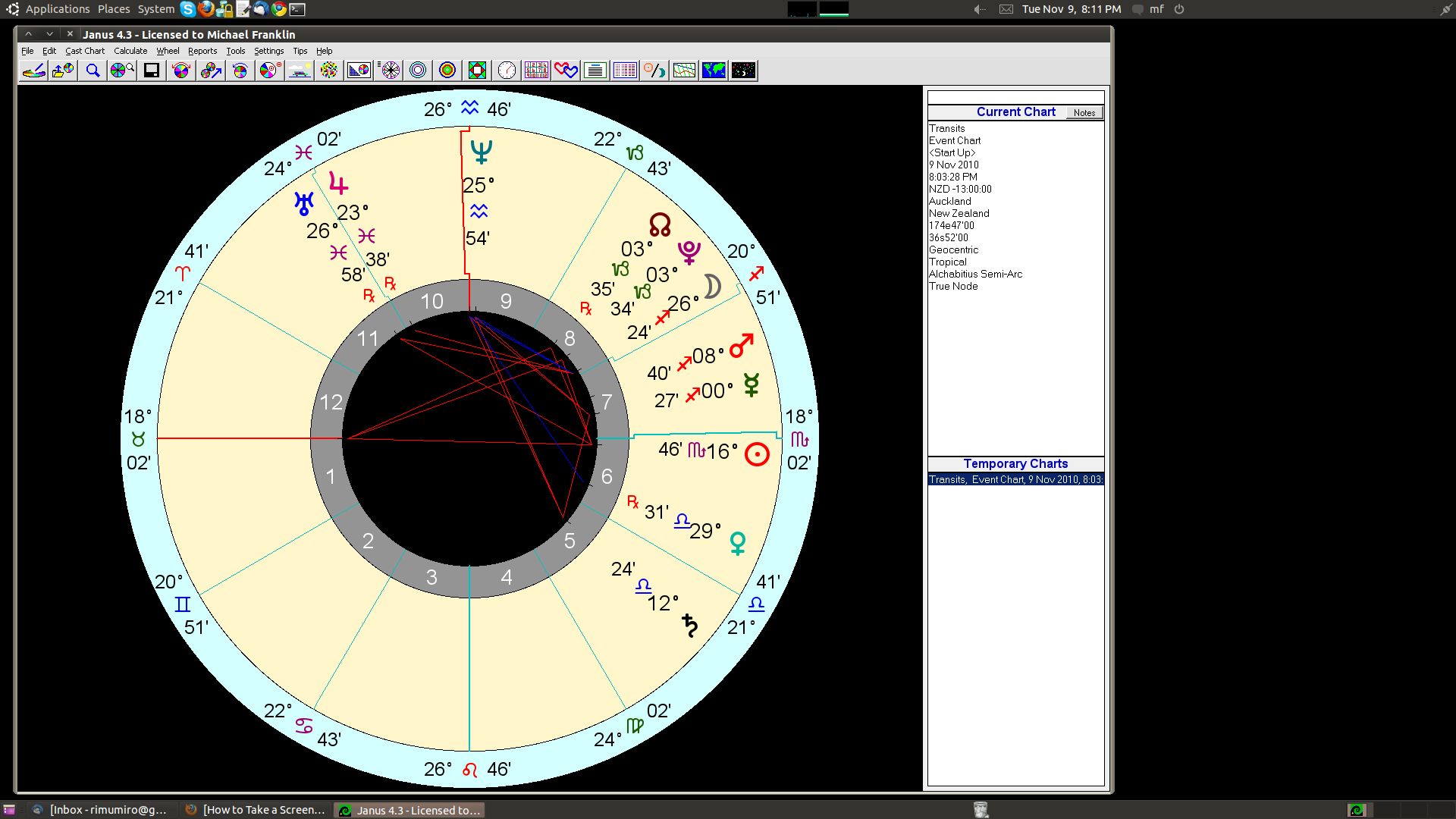 portable astrology software . janus 4.1