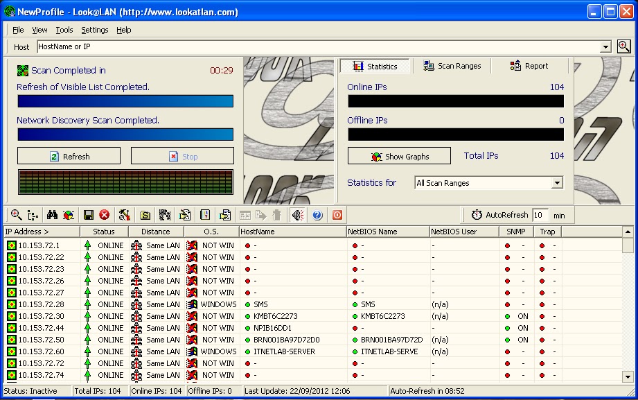Patch for network scan