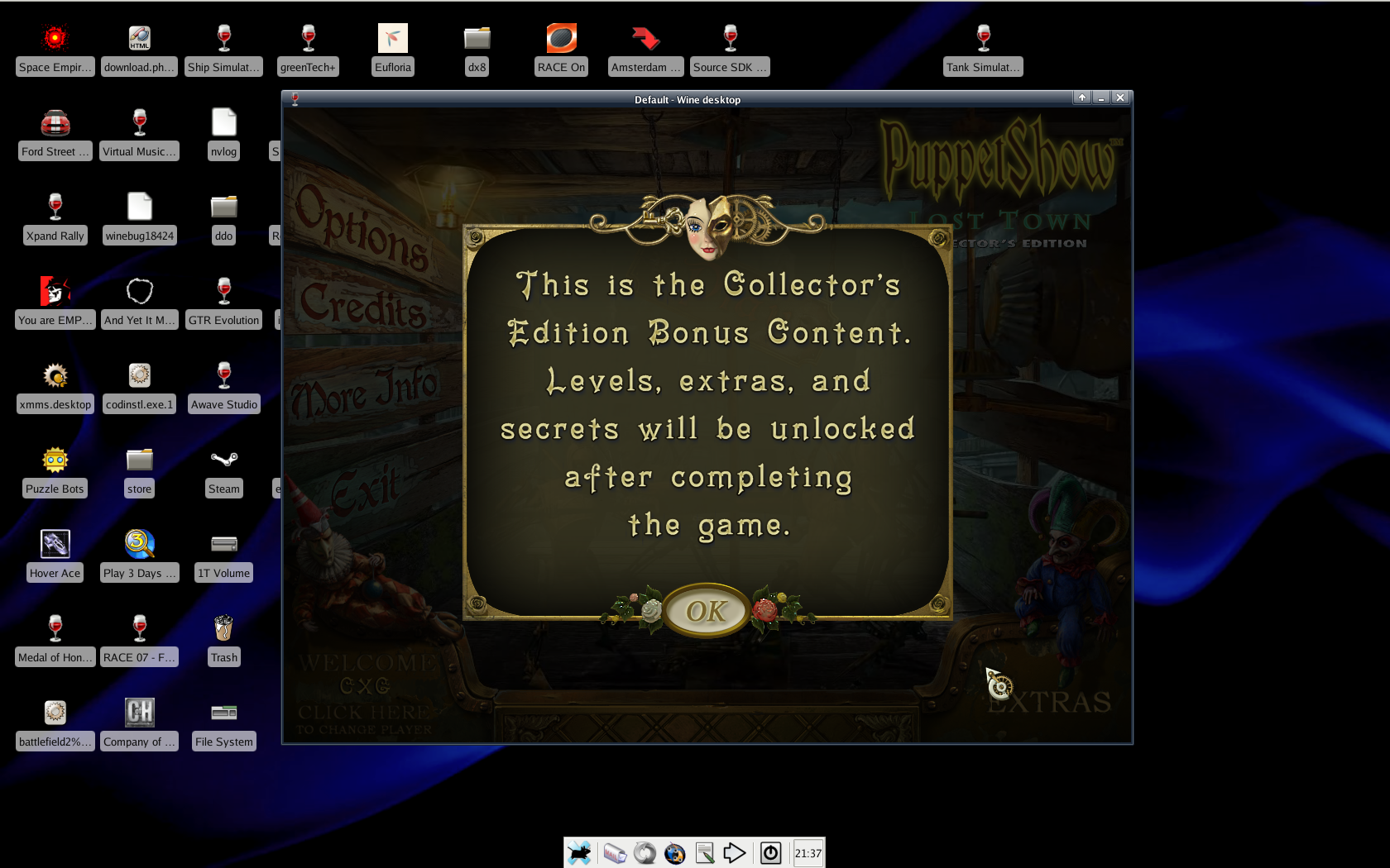 Will Puppet Show: Lost Town Collectors Edition run on Mac or Linux ...