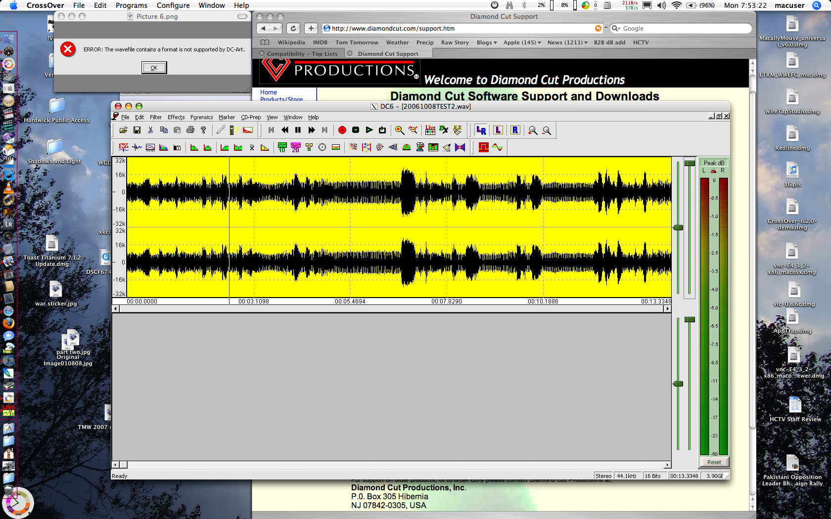Can you run Diamond Cut Audio Restoration Tools 6 on Mac or Linux