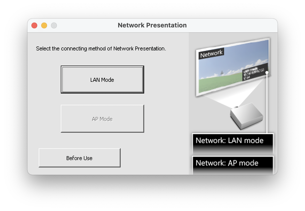 projector station for network presentation