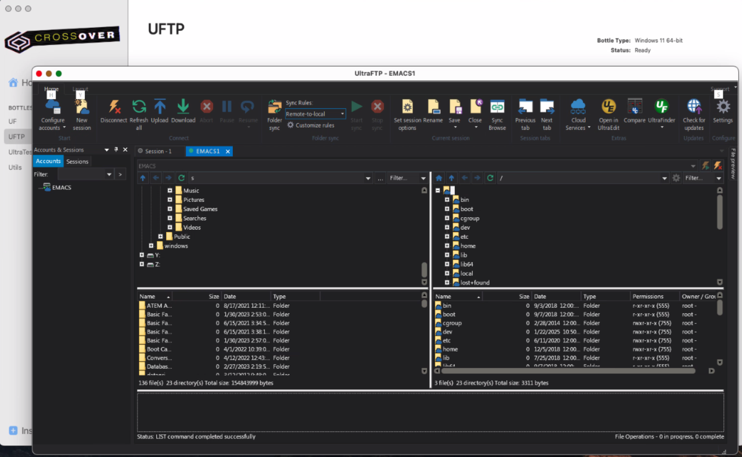 Will UltraFTP run on Mac or Linux? | CodeWeavers