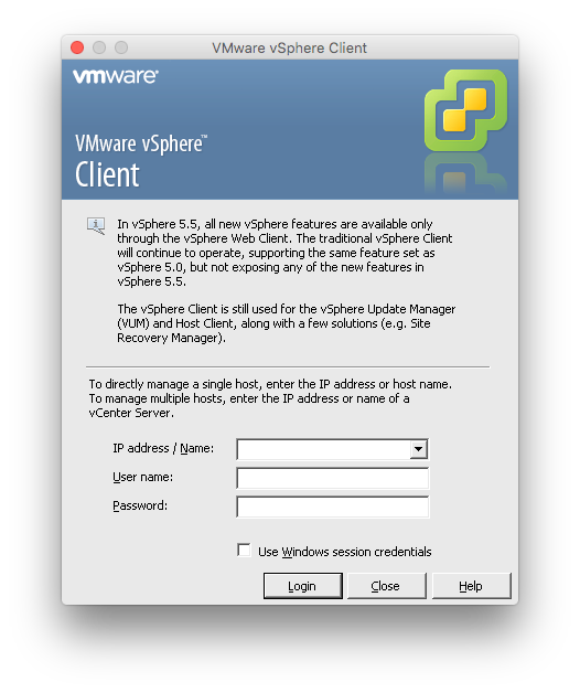 vmware vsphere client for mac