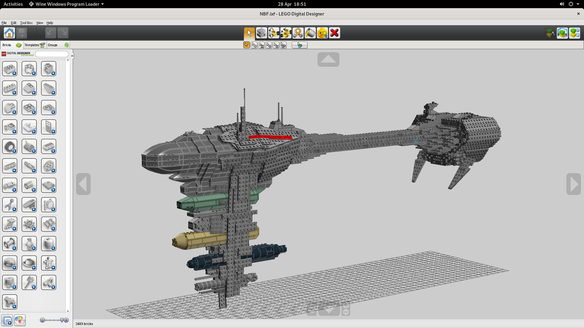 lego digital designer free gunship model