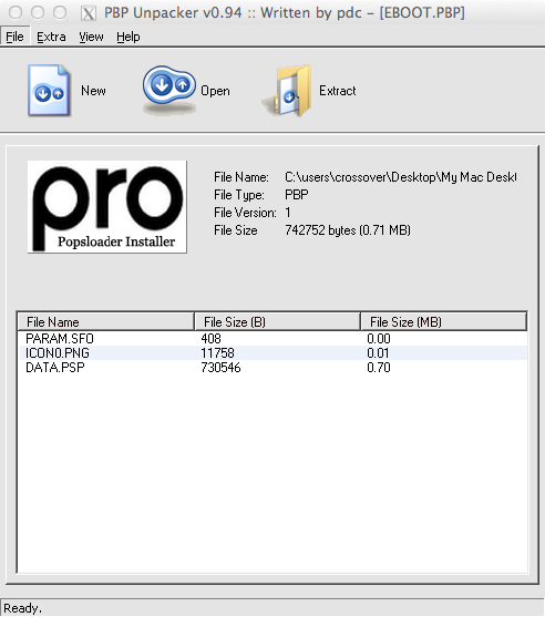 how to use pbp file on psp