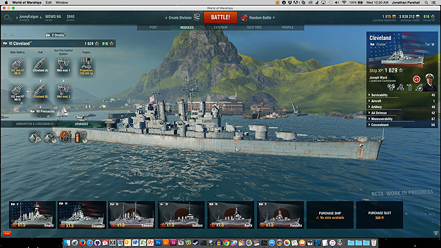 world of warships best set up for Cleveland